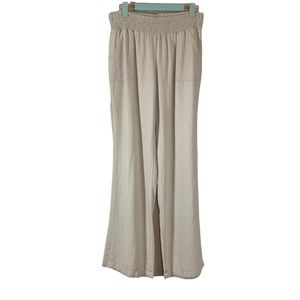 Joe Benbasset Linen Blend Khaki Pull On Pants with Pockets Size XL